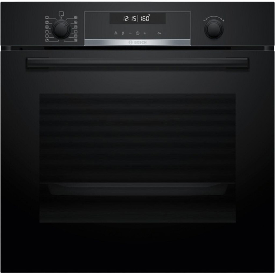 Bosch - HBG578BB3 (Serie 6) - Elektrischer Einbaubackofen (71L, Pyrolyse, 3D Heißluft, LCD-Display) schwarz-metallic