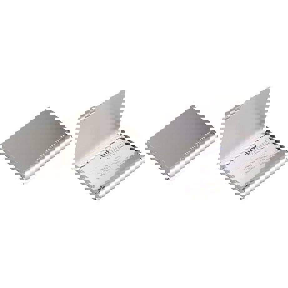 Durable - BUSINESS CARD BOX - Metallic-Silber Aluminium Visitenkartenetui (55mm x 5mm)