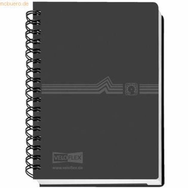 Adressbuch A7 schwarz 12-teiliges Register mit 72 Einlegeblättern