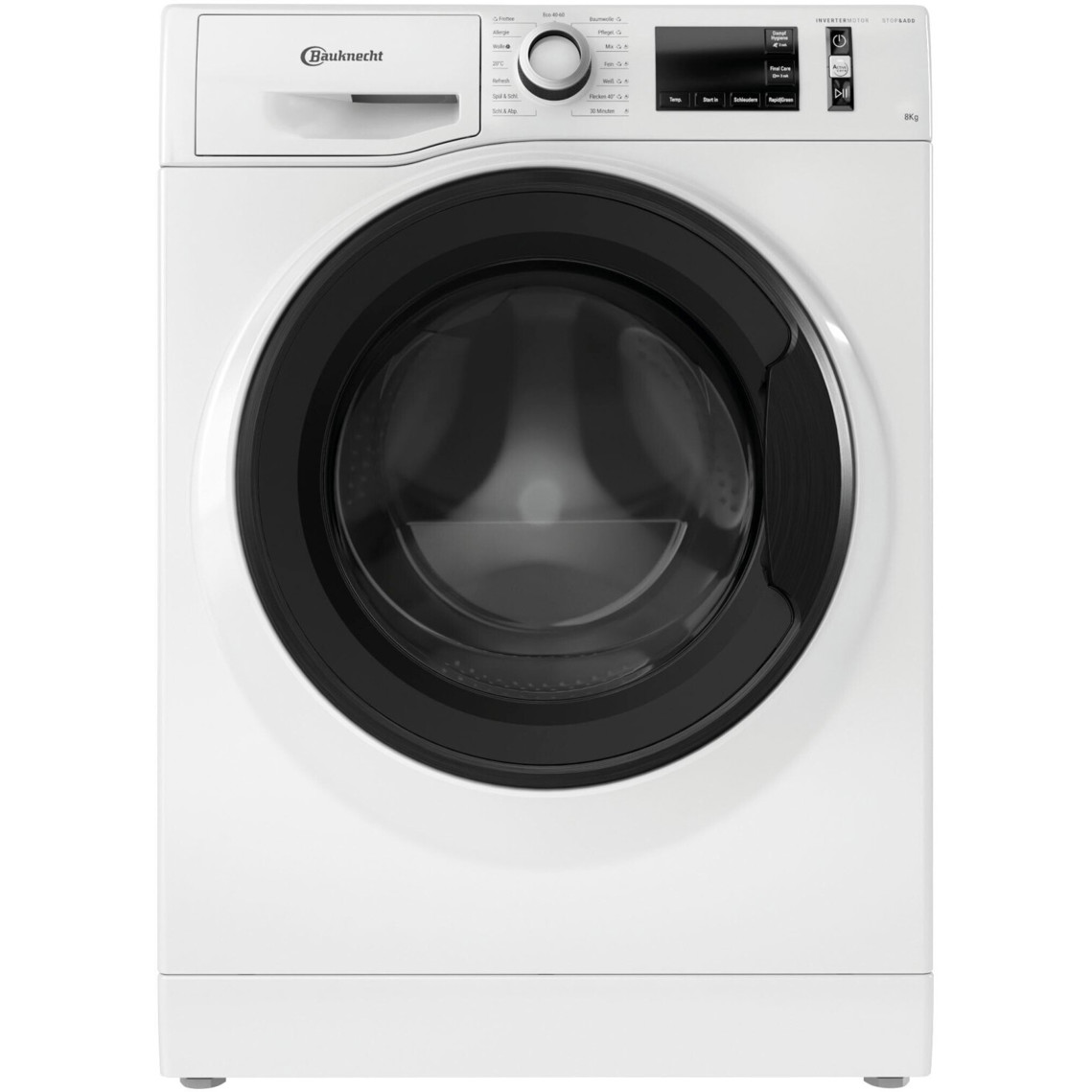 Bauknecht - WM Pure 8AA (Frontlader Waschmaschine, 8kg, 1400 U/Min, weiß, Inverter-Motor, Dampffunktion)
