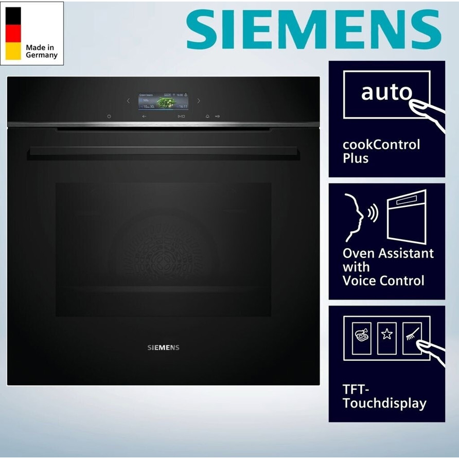 Siemens - HB774G1B1 (Elektro-Einbaubackofen, Schwarz, Touch-Control, TFT-Display, Automatikprogramme)