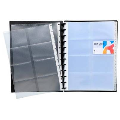 Exacompta - Modellnummer - Visitenkartenmappe (PP 800µ) für 192 Karten, Accessoire Professionnel