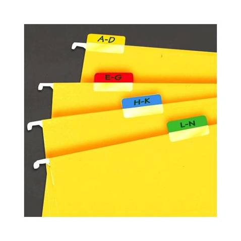 3L - Registertaben selbstklebend (non-permanent, farbig sortiert, 12x25mm, 72 Stück)