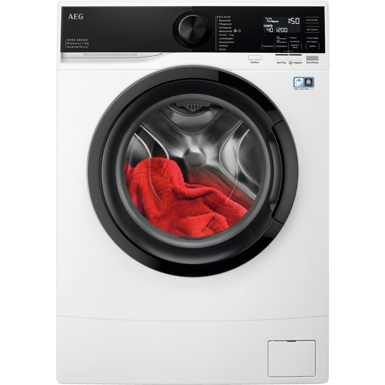 AEG - LSR6F75470 (Frontlader, 7kg, Inverter-Motor, LED Display, freistehend)