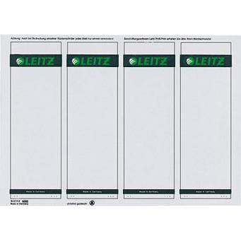 Leitz - 1685-20-85 Rechteckige selbstklebende Ordnerrückenetiketten - Grau Papier Permanent haftend 61 x 191 mm 100 St.