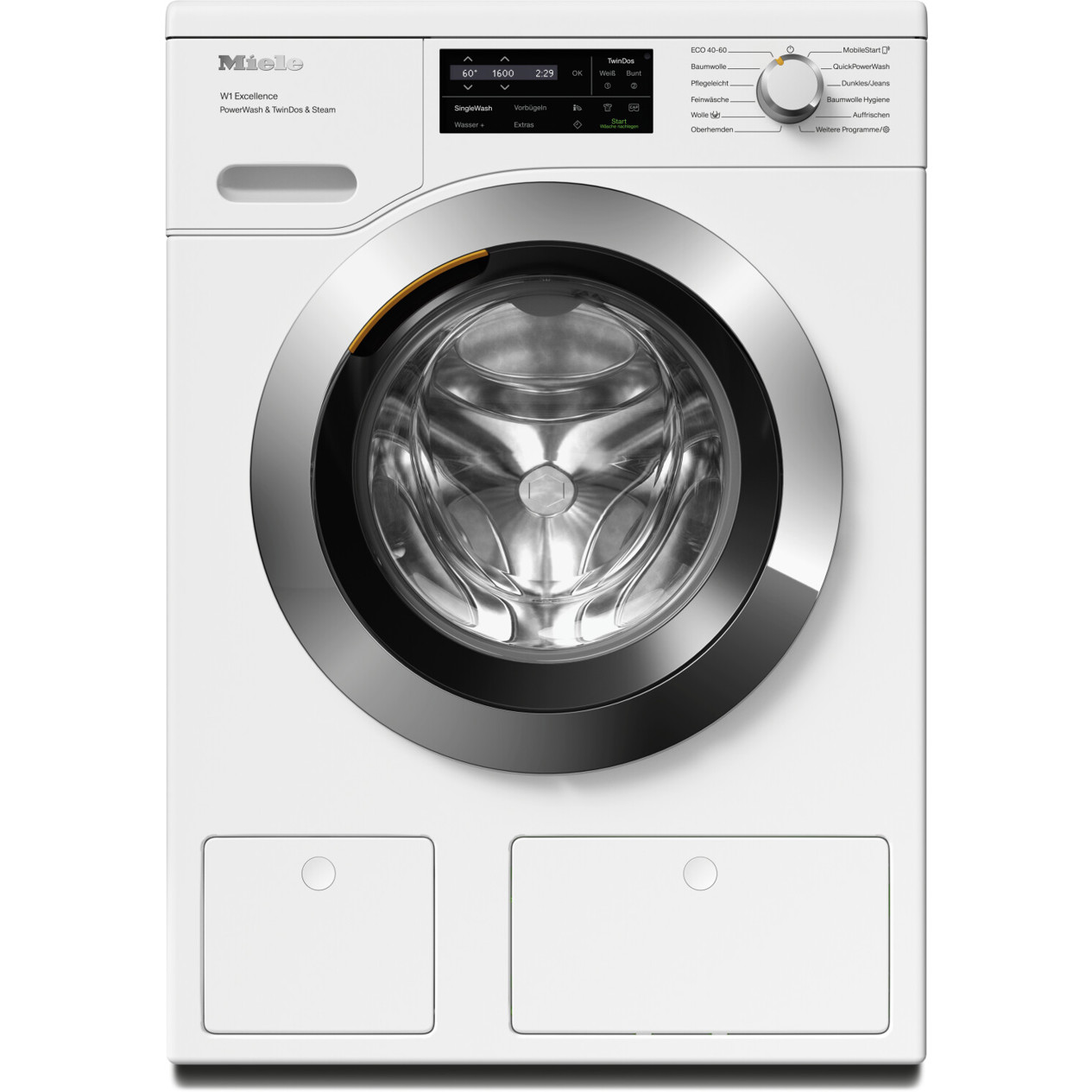 Miele - WEJ885 - Frontlader Waschmaschine Smart (Leise, 9kg, WLAN, 1600 U/Min, Weiß)