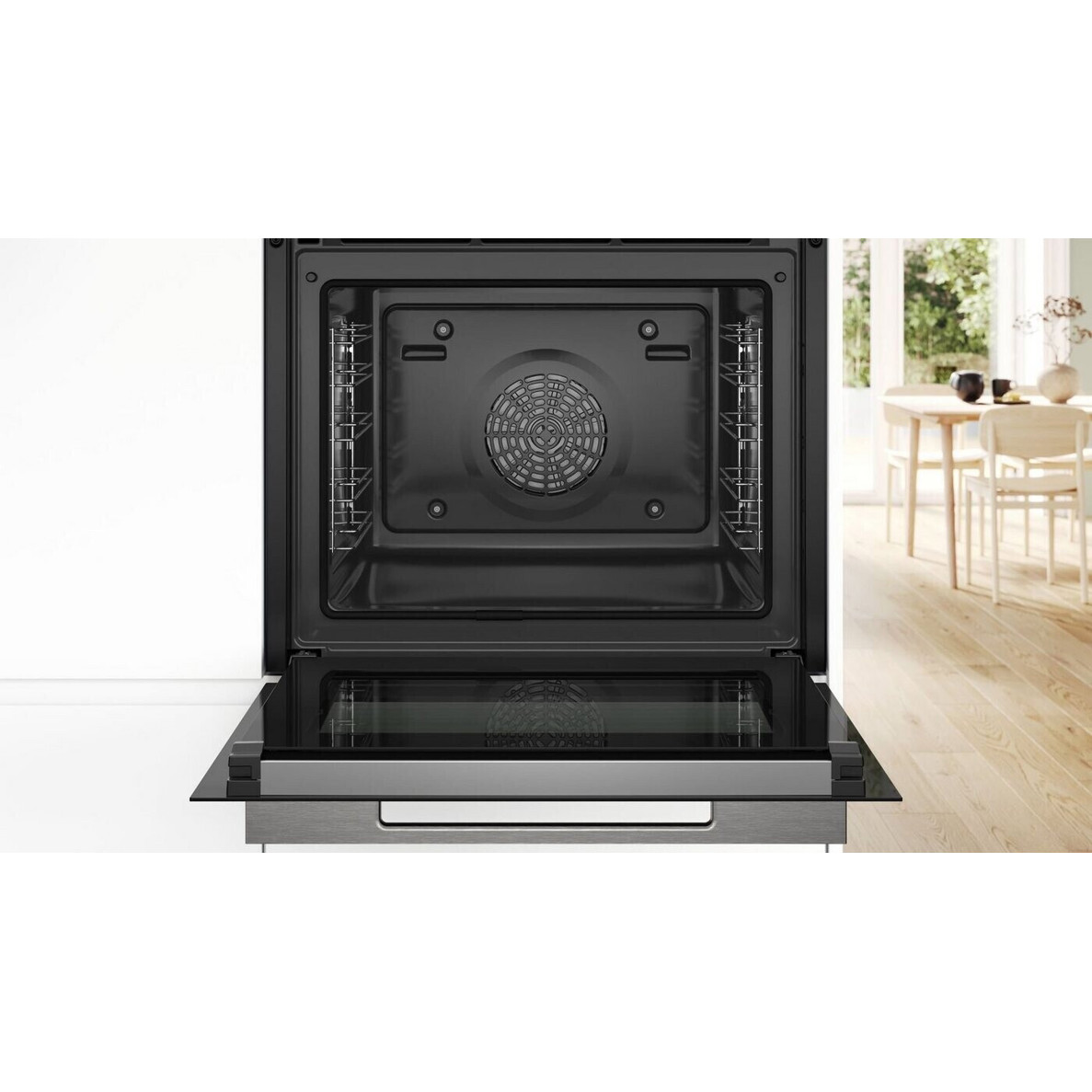 Bosch - HRG7764B1 (Schwarz, Einbaubackofen mit Dampfunterstützung und Alexa-Kompatibilität)