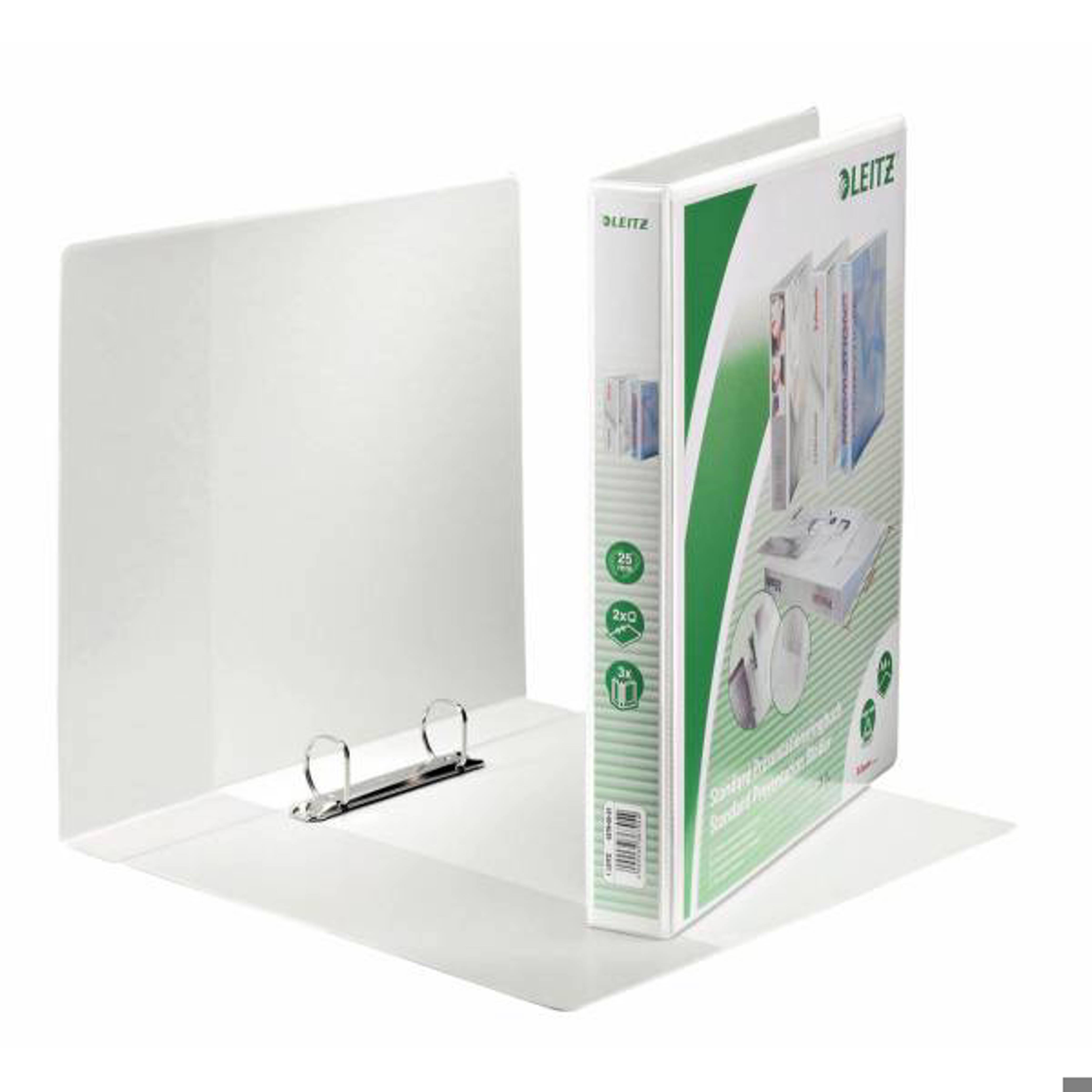 Leitz - Präsentation - Präsentationsringbuch (DIN A4, 250 Blätter, 2 Ringe, Weiß)