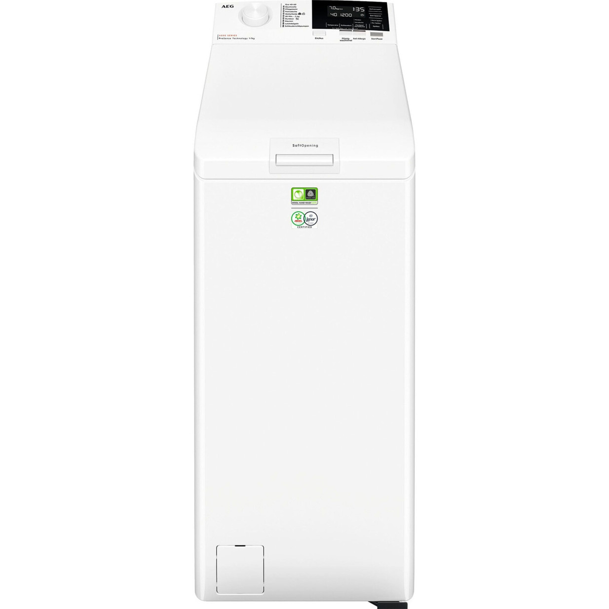 AEG - LTR6A60370 Toplader Waschmaschine 7kg (Inverter-Motor, LED Display, 1.300 U/Min, Weiß)