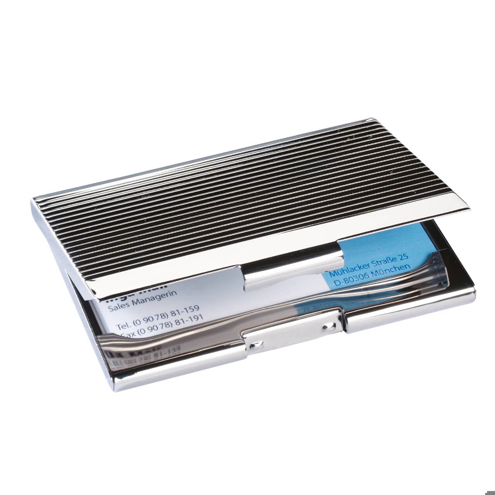 Sigel - VZ130 Visitenkartenetui (Metall, max. 20 Karten, Silber)