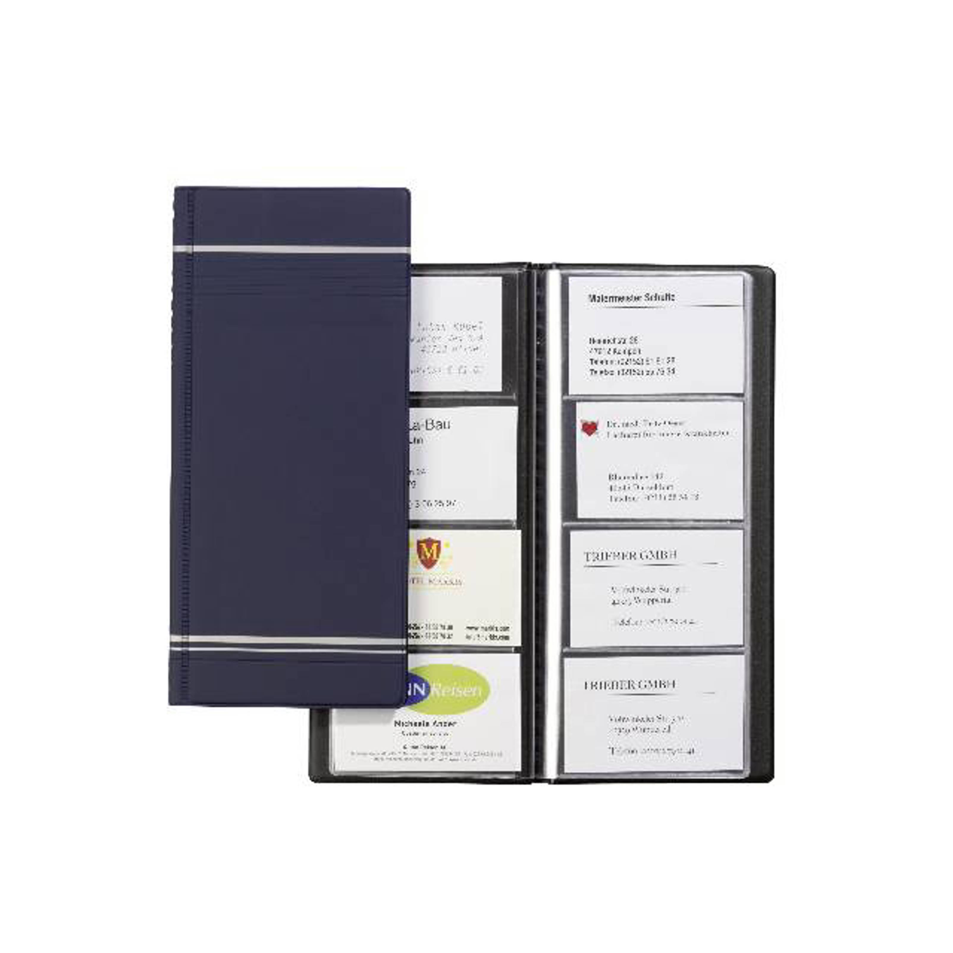 Durable - VISIFIX® (Dunkelblau) - Premium Visitenkartenalbum, 1St., Größe: 250mm x 118mm