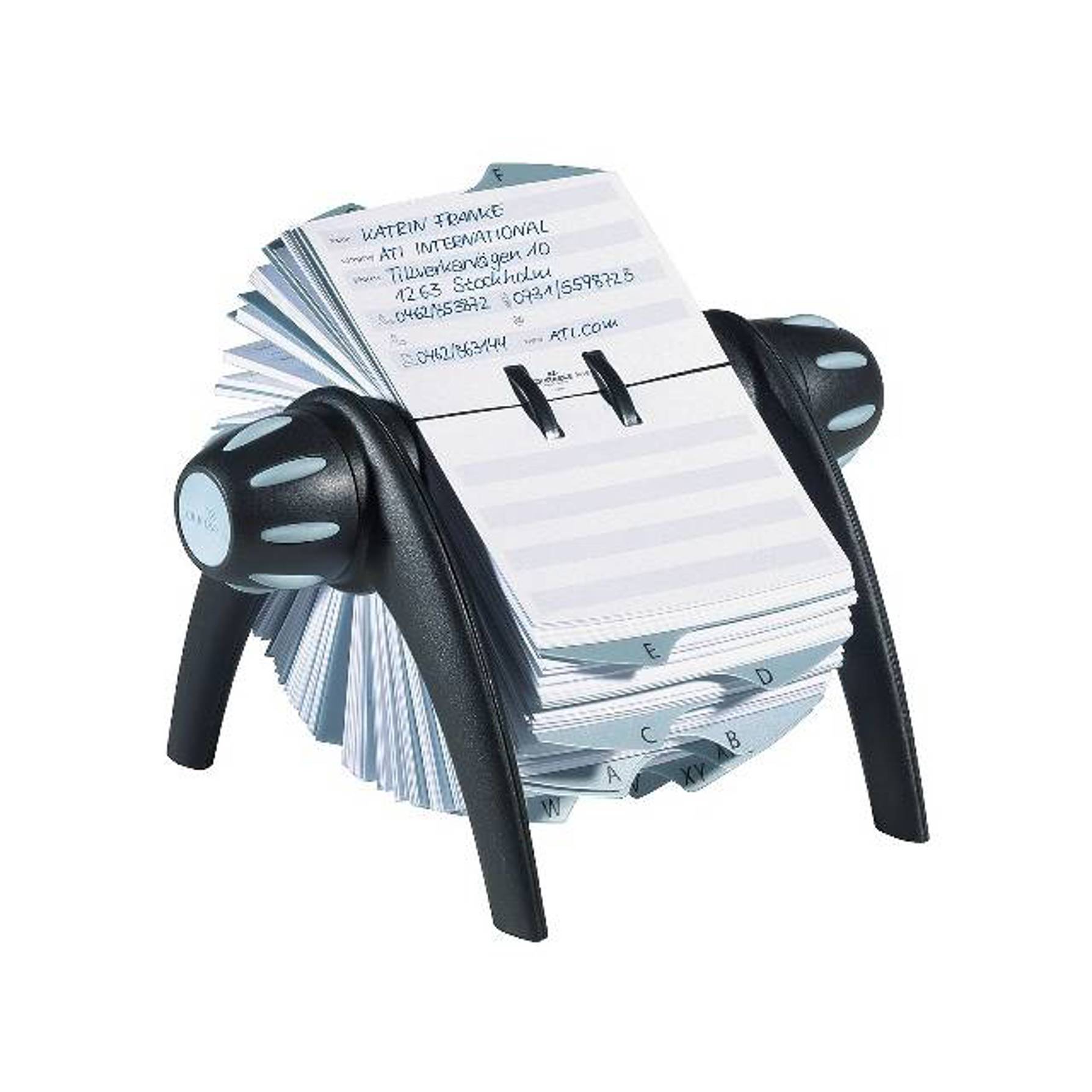 Durable - TELINDEX® FLIP - Rollkartei (Schwarz, 1St., 120mm x 215mm)