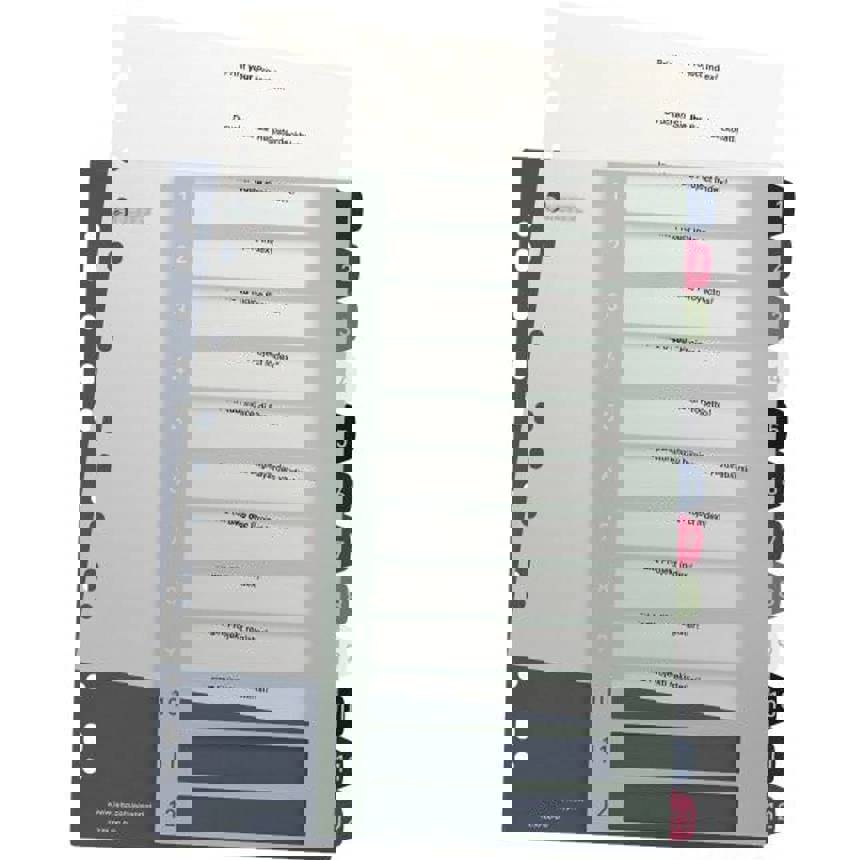 Leitz - 1238 - Register DIN A4 (Polypropylen, 12 Registerblätter, Mehrfarbig, 1-12, PC-beschriftbar, extrabreit) 1238-00-00