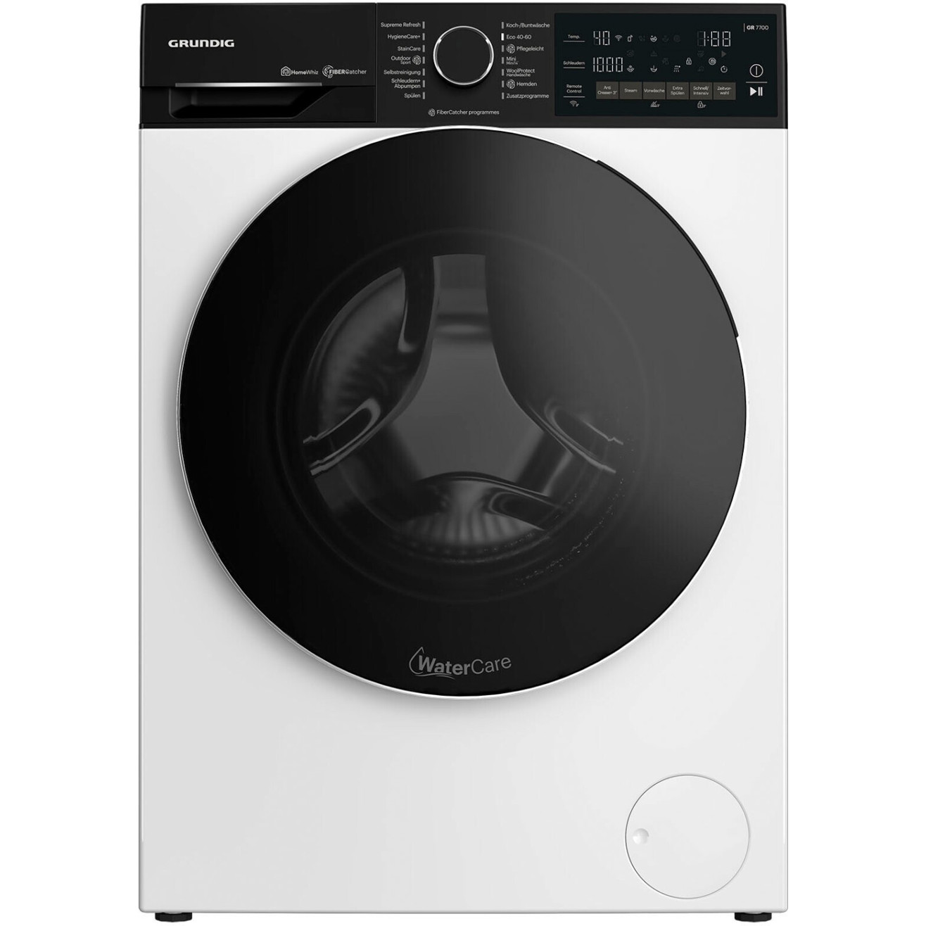 Grundig - GW7P79419W - Frontlader Waschmaschine (9 kg, 1.400 U/Min, Inverter-Motor, WLAN, Edelstahl)