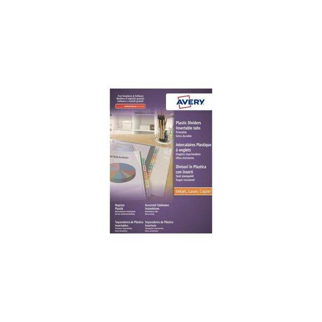 Avery-Zweckform - 6 touches - Doppel-Taschenregister mit 2 Fächern